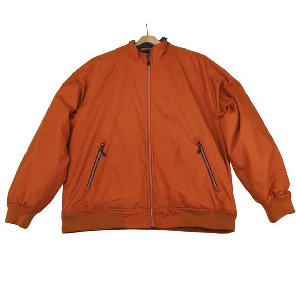 Orvis Burnt Orange Jacket Fleece Lined Soft Shell Men's Size Large Polyester